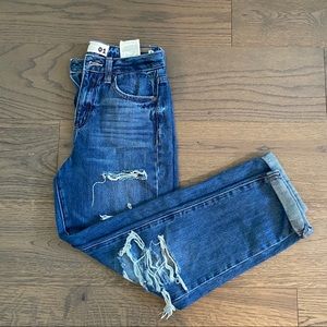 Garage mid rise mom distressed jeans